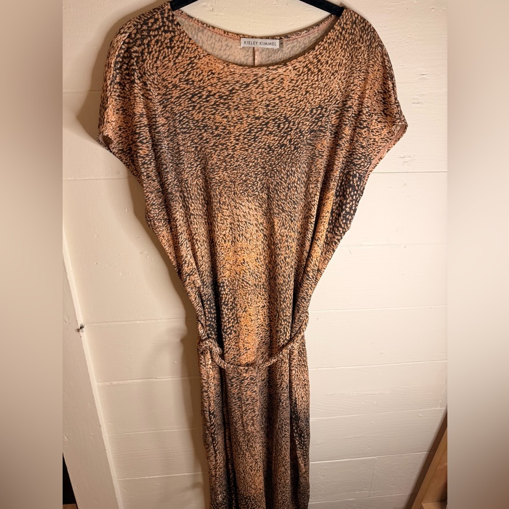 Kieley Kimmel Elegant 100% Silk Patterned Dress